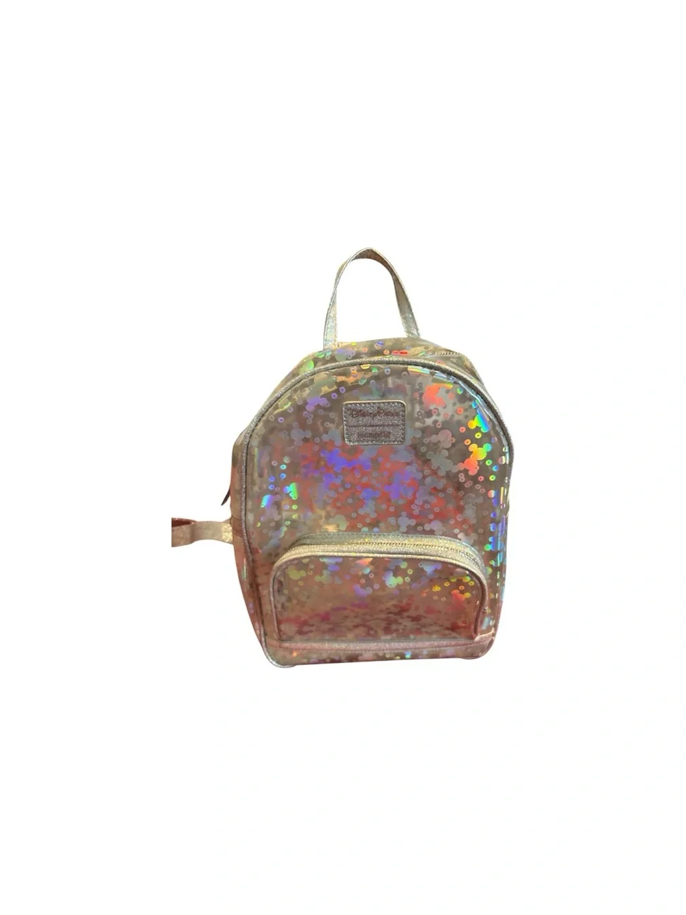 Loungefly Holographic Sequin 14” Backpack - Rose Gold